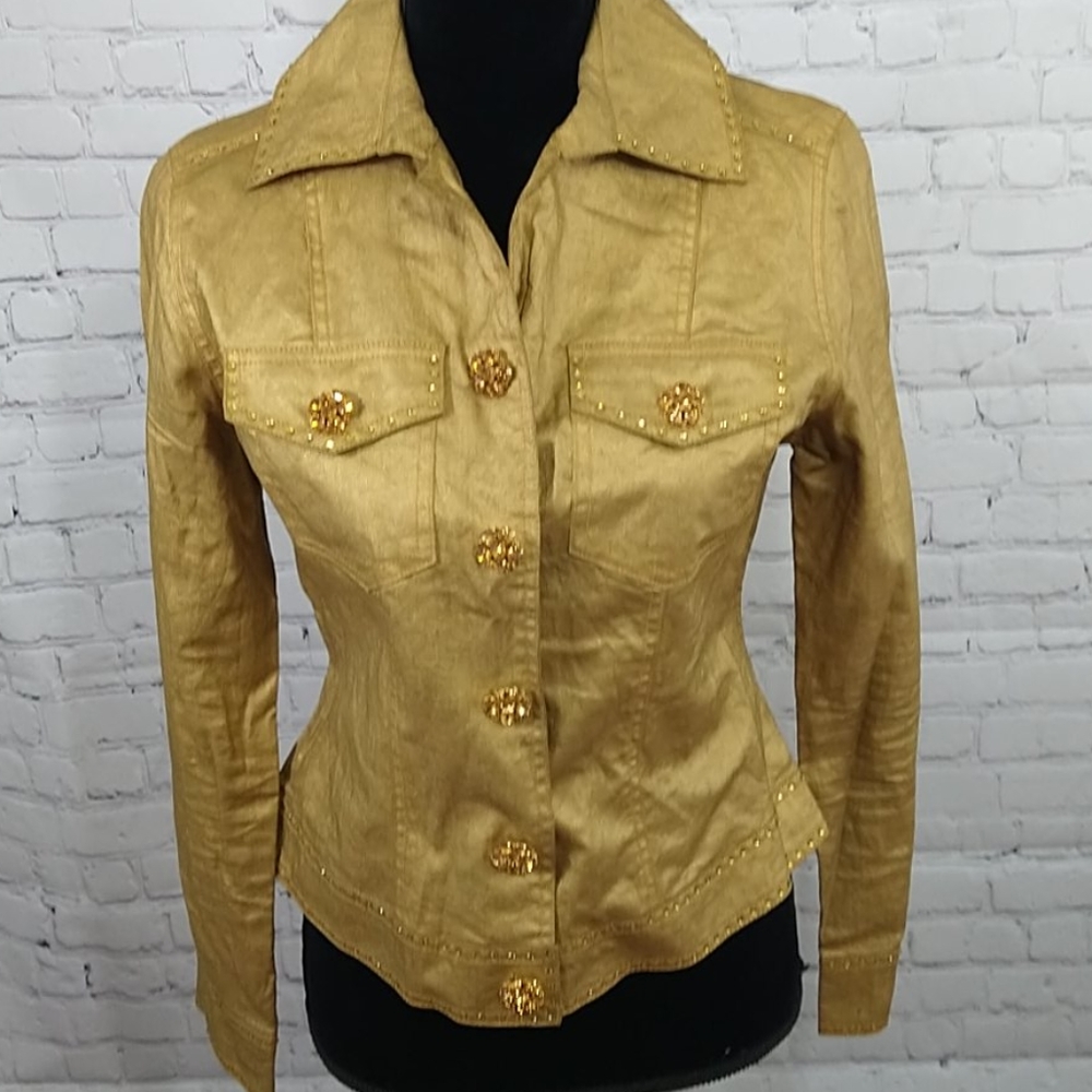 Berek Gold Linen Jeans Style Jacket